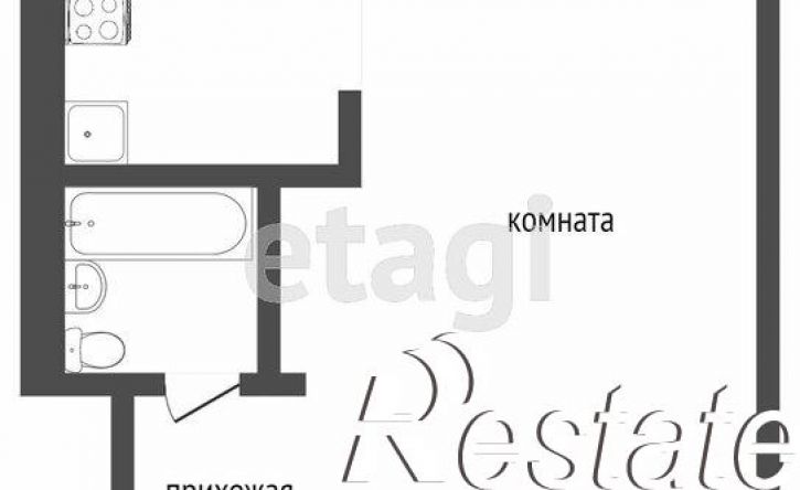 1-комн квартира улица Константина Пылаева, 18,  д. 18