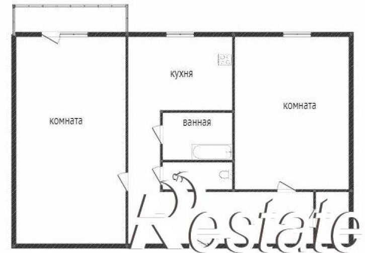 2-комн квартира улица Черных, 34,  д. 34